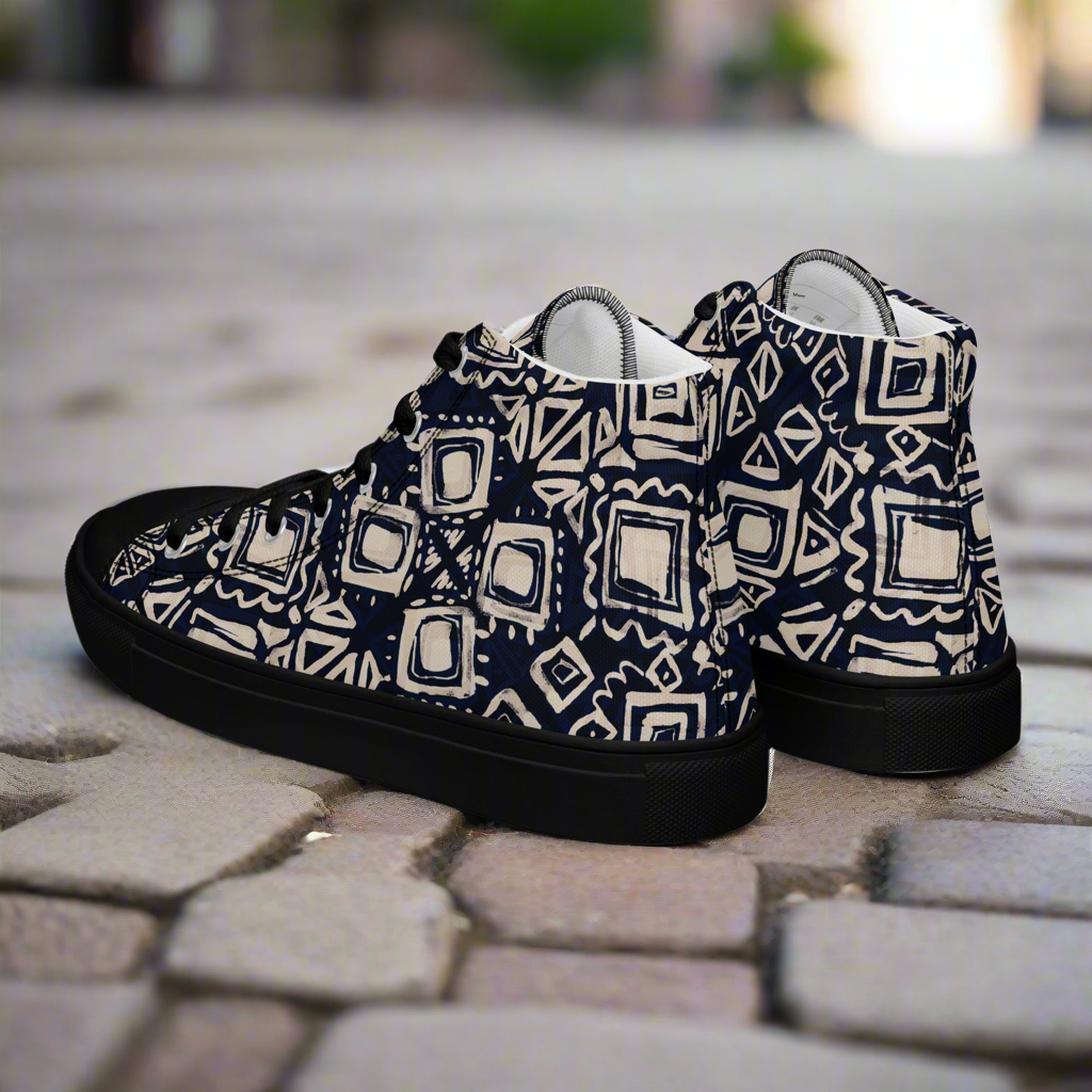 Men’s high top canvas shoes